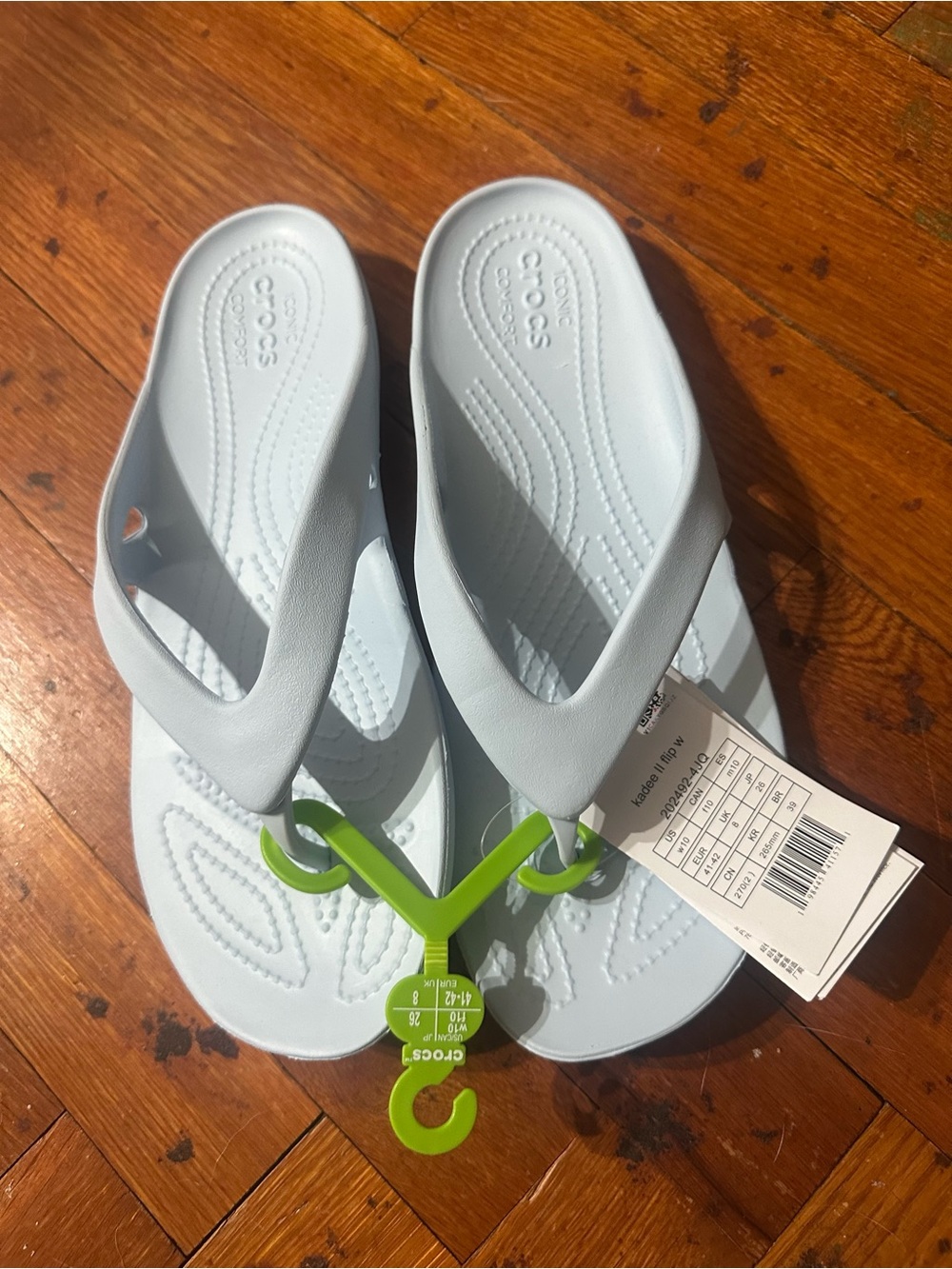 Crocs Women’s Kadee II Flip Flops Blue Size 10 Lightweight Sandals